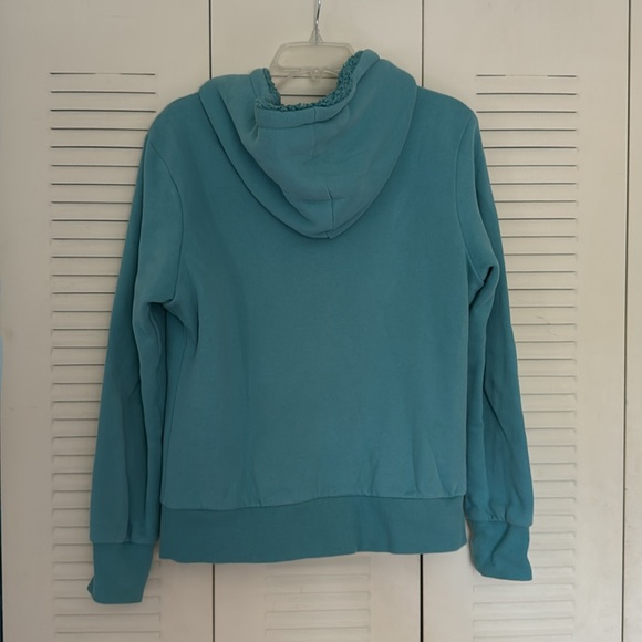 Roxy Full Zip Hooded Jacket Faux Sherpa Lined Toggle Buttons Women’s Size Large - Picture 5 of 7